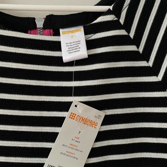 Gymboree black and white striped dress (kid 7) - Picture 3 of 3